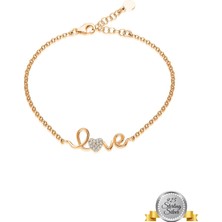 Adal Silver 925 Ayar Gümüş Love Bileklik