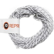 Repro Design Gri Beyaz Iki Renkli Hediye Paketleme Ipi ( Yılbaşı Hediye Paketleme Ipi ) 10 Metre