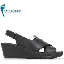 Konfores 1911-390240 Tam Anatomik Tabanlı Kadın Sandalet - NKT01911-SIYAH-36