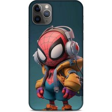 Lopard Apple iPhone 11 Pro Max Kılıf Caliburn 25 Spiderman Bebek Soyulmayan Kılıf