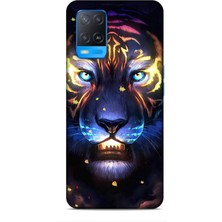 Lopard Oppo A54 Kılıf Caliburn 12 Aslan Colorful Tasarım Kılıf