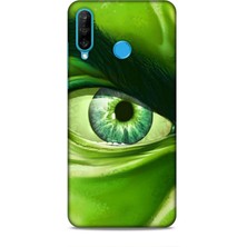 Lopard Huawei P30 Kılıf Caliburn 29 Hulk Göz Makro Leke Tutmaz Kapak