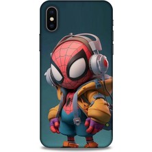 Lopard Apple iPhone x Kılıf Caliburn 25 Spiderman Bebek Soyulmayan Kılıf