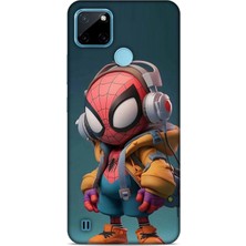 Lopard Realme C21Y Kılıf Caliburn 25 Spiderman Bebek Soyulmayan Kılıf