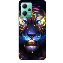 Lopard Xiaomi Poco X5 5g Kılıf Caliburn 12 Aslan Colorful Tasarım Kılıf