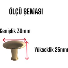 Glaswen 8 Adet Düz Düğme Altın Gold Kulp Mobilya Çekmece Dolap Kapak Kulbu Metal Kulp Aksesuarları Vidalı