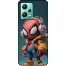 Lopard Xiaomi Poco X5 5g Kılıf Caliburn 25 Spiderman Bebek Soyulmayan Kılıf