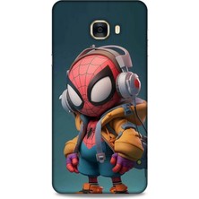 Lopard Samsung Galaxy C7 Kılıf Caliburn 25 Spiderman Bebek Soyulmayan Kılıf