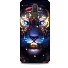 Lopard Samsung Galaxy J8 Kılıf Caliburn 12 Aslan Colorful Tasarım Kılıf