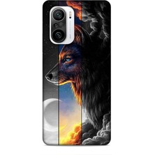 Lopard Xiaomi Redmi K40 Pro Kılıf Caliburn 15 Kurt Hilal Kalın Silikon