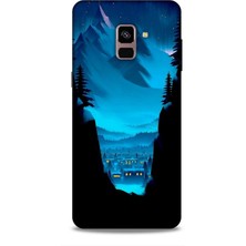 Lopard Samsung Galaxy A8 Plus 2018 Kılıf Caliburn 14 Norveç Manzara Cover Kılıf