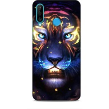 Lopard Huawei P30 Kılıf Caliburn 12 Aslan Colorful Tasarım Kılıf