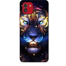 Lopard Samsung Galaxy A03 Kılıf Caliburn 12 Aslan Colorful Tasarım Kılıf