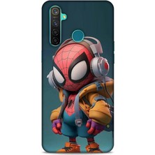 Lopard Realme 5 Pro Kılıf Caliburn 25 Spiderman Bebek Soyulmayan Kılıf