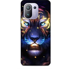 Lopard Xiaomi Mi 11 Pro Kılıf Caliburn 12 Aslan Colorful Tasarım Kılıf