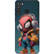 Lopard Samsung Galaxy A21 Kılıf Caliburn 25 Spiderman Bebek Soyulmayan Kılıf