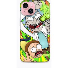 Lopard Apple iPhone 15 Kılıf Caliburn 7 Rick And Morty Desenli Kılıf