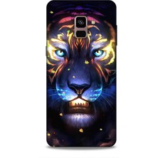 Lopard Samsung Galaxy A8 Plus 2018 Kılıf Caliburn 12 Aslan Colorful Tasarım Kılıf