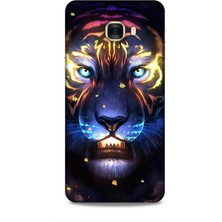 Lopard Samsung Galaxy C7 Kılıf Caliburn 12 Aslan Colorful Tasarım Kılıf