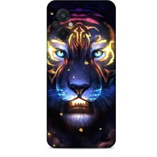 Lopard Xiaomi Poco M5 Kılıf Caliburn 12 Aslan Colorful Tasarım Kılıf