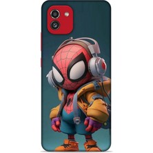 Lopard Samsung Galaxy A03 Kılıf Caliburn 25 Spiderman Bebek Soyulmayan Kılıf