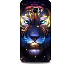 Lopard Samsung Galaxy C5 Kılıf Caliburn 12 Aslan Colorful Tasarım Kılıf