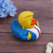 Sarı Stil Yeni Su Oyuncak Duş Ördeği Çocuk Banyosu Şamandıra Oyuncak Karikatür Trump Ördeği Banyo Duşu Suda Yüzen Abd Başkanı Lastik Ördek Bebek Oyuncak (Yurt Dışından)