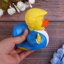Sarı Stil Yeni Su Oyuncak Duş Ördeği Çocuk Banyosu Şamandıra Oyuncak Karikatür Trump Ördeği Banyo Duşu Suda Yüzen Abd Başkanı Lastik Ördek Bebek Oyuncak (Yurt Dışından)