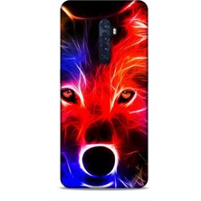 Lopard Oppo Reno 2 Kılıf Caliburn 16 Kurt Colorful Hediyelik Kılıf