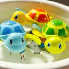 1pc Rastgele Renk 6 Stili Tek Satış Sevimli Karikatür Hayvan Kaplumbağa Klasik Bebek Su Oyuncak Bebek Yüzmek Kaplumbağa Yaralı Zincir Clockwork Çocuklar Plaj Banyo Oyuncakları (Yurt Dışından)