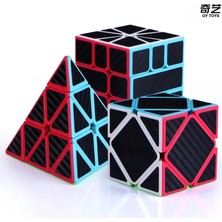 4X4X4 Stili Qiyi Karbon Fiber Küp Mageed Cube Skew Sq-1 Piramit Küp X-Cube Yaprak Bulmaca Neo Cubo Magico (Yurt Dışından)