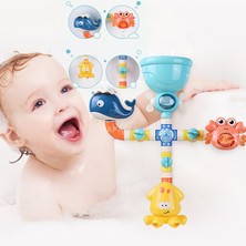 Pengfu Shop Koyu Haki Stili Sıcak Satış Bebek Banyo Oyuncakları Duvar Vantuz Mermer Yarış Koşusu Pist Banyo Küvet Çocuklar Için Oyun Su Oyunları Set Oyuncak Çocuklar Için (Yurt Dışından)