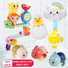 Pengfu Shop Koyu Haki Stili Sıcak Satış Bebek Banyo Oyuncakları Duvar Vantuz Mermer Yarış Koşusu Pist Banyo Küvet Çocuklar Için Oyun Su Oyunları Set Oyuncak Çocuklar Için (Yurt Dışından)