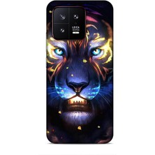 Lopard Xiaomi 13 Kılıf Caliburn 12 Aslan Colorful Tasarım Kılıf