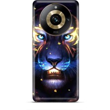 Lopard Realme 11 Pro Plus Kılıf Caliburn 12 Aslan Colorful Tasarım Kılıf