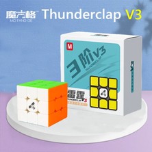 Normal Yapışkansız Stil Qy Mofangge Thunderclap V3 M Manyetik Sihirli Küp Etiketsiz Küpler Bulmaca Profesyonel Mıknatıslar Hız 3x3 Qytoys Küp (Yurt Dışından)