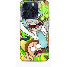 Lopard Apple iPhone 15 Pro Kılıf Caliburn 7 Rick And Morty Desenli Kılıf