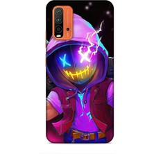 Lopard Xiaomi Redmi 9t Kılıf Caliburn 19 Maskeli Pembe Tam Koruma Kılıf