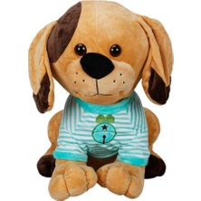 Alithestereo LISINYA193 Nessiworld Çizgili Tişörtlü Oturan Peluş Köpek 44 cm Alithestereo