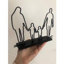 Alvina Atölye Aile Figürlü Dekor Biblo - Anne Baba Erkek Çocuk - Bioplastik