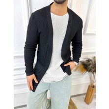 Elku Moda Hırka Örgülü Şal Yaka Mevsimlik Tüylenmez Örgü Triko Hırka