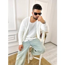 Elku Moda Hırka Örgülü Şal Yaka Mevsimlik Tüylenmez Örgü Triko Hırka