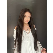 Peruk Market 90CM Ekstra Uzun %100 Doğal Gerçek Saç Tül Peruk Orjinal Insan Saçı