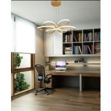 Devrim Luxor Eskitme Gövde Rengi Beyaz Led Işıklı Sarkık Avize 60 cm