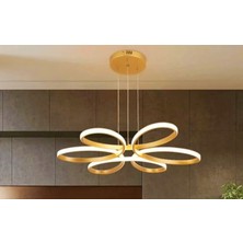 Devrim Luxor Eskitme Gövde Rengi Beyaz Led Işıklı Sarkık Avize 60 cm