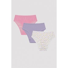 Penti Kız Çocuk Cats Çok Renkli 3lü Slip Külot