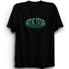 The Fame Jinjer, Green Logo, Rock Metal Müzik Grubu Tişörtü