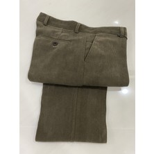 BURSPA Rahat Kesim Kışlık Içi Polarlı Açık Kahverengi Erkek Baba Kadife Pantolon
