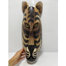 Miamantra Ahşap Kaplan Maske 50 Cm