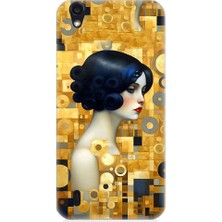 Teknomeg Vestel 5000 Uyumlu Altın Desnlerle Kadın Desenli Silikon Kılıf